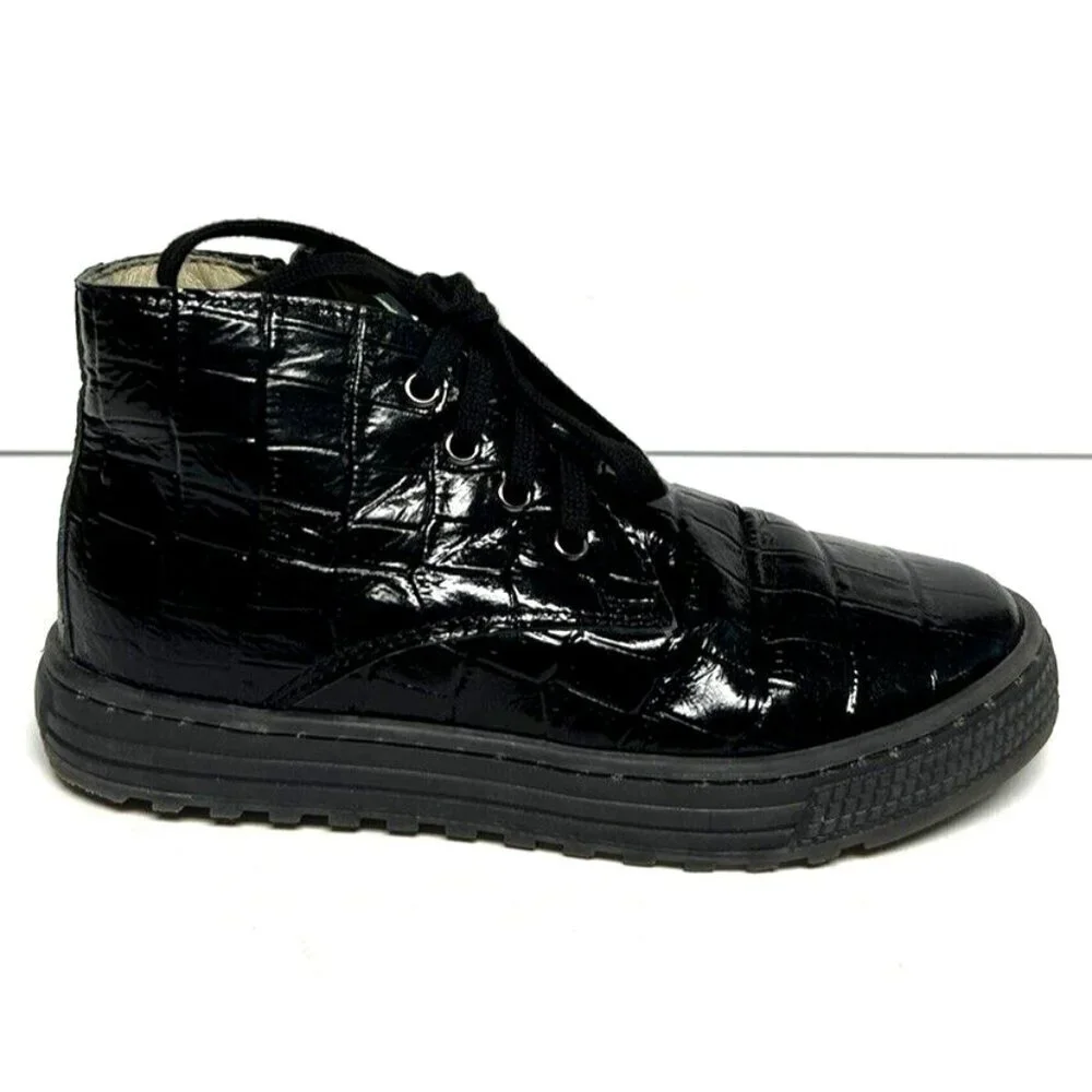 Naturino Kids Hi Top Sneaker Black US12 M EU29